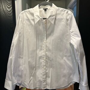 Ann Taylor crisp white button up